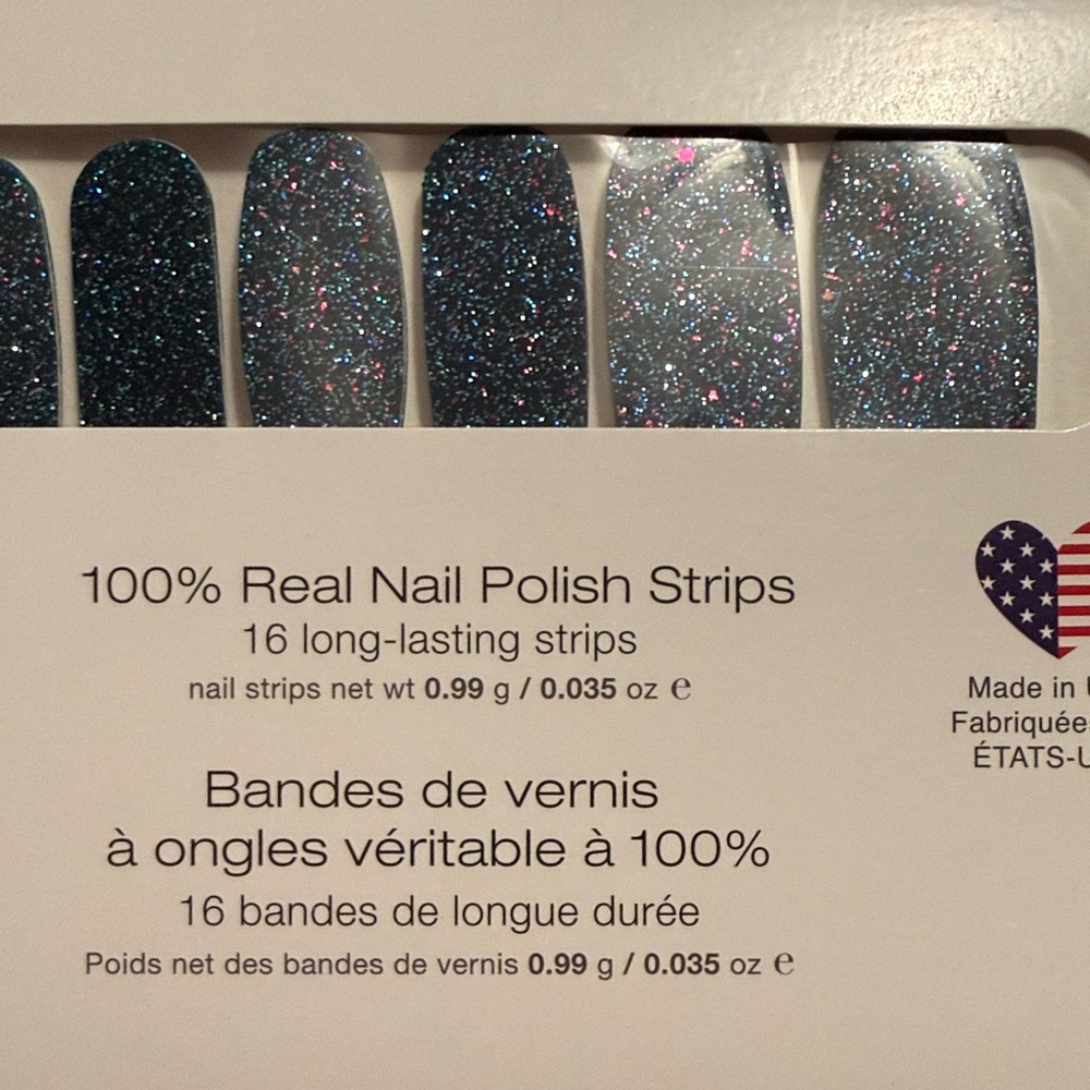 Color Street Sparkling Blue Nail Strips